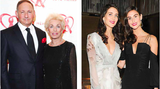 John Demsey and Carol Gertz, left, Danielle Snyder and Jodie Synder Morel of DANNIJO, right