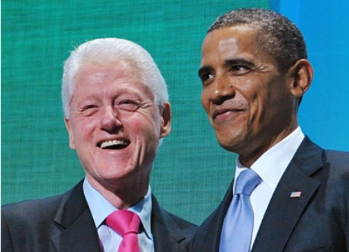 Bill Clinton and President Barack Obama