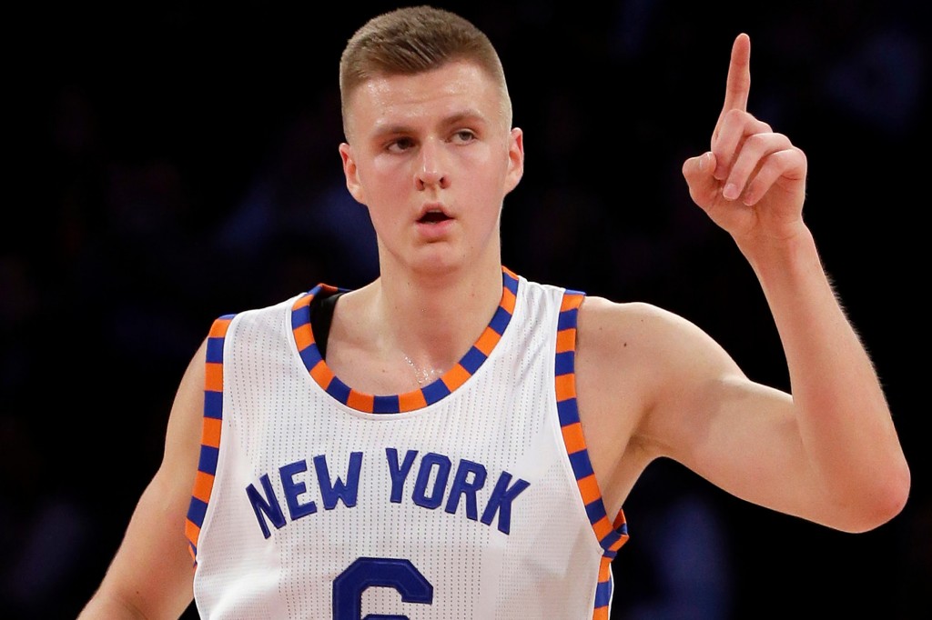 Kristaps Porzingis of the Knicks