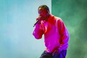 Travis Scott in performance (photo by Mark Horton)